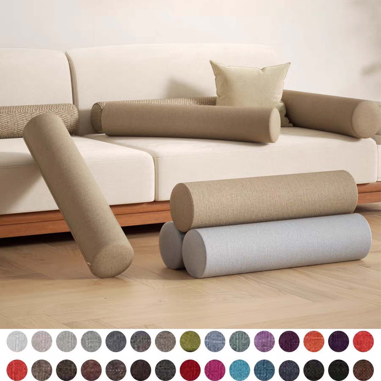 Bolster Cushion Round - Cuscino in rotolo di schiuma per
