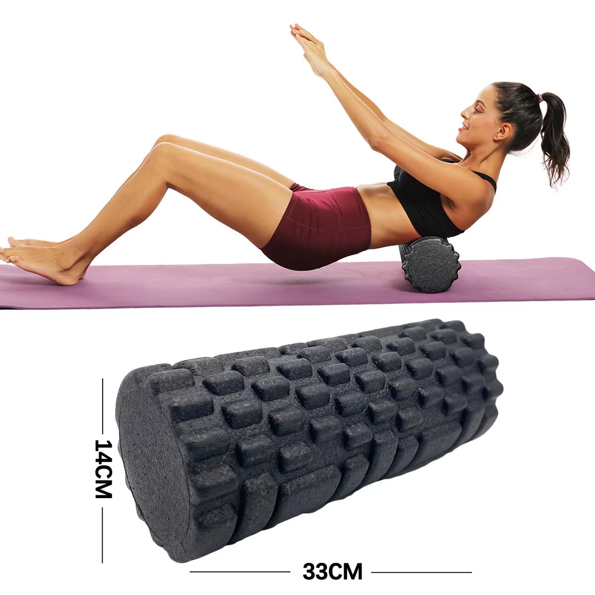 Pilates Yoga Roller - 30/33 centimetri Fitness Rullo di Schiuma