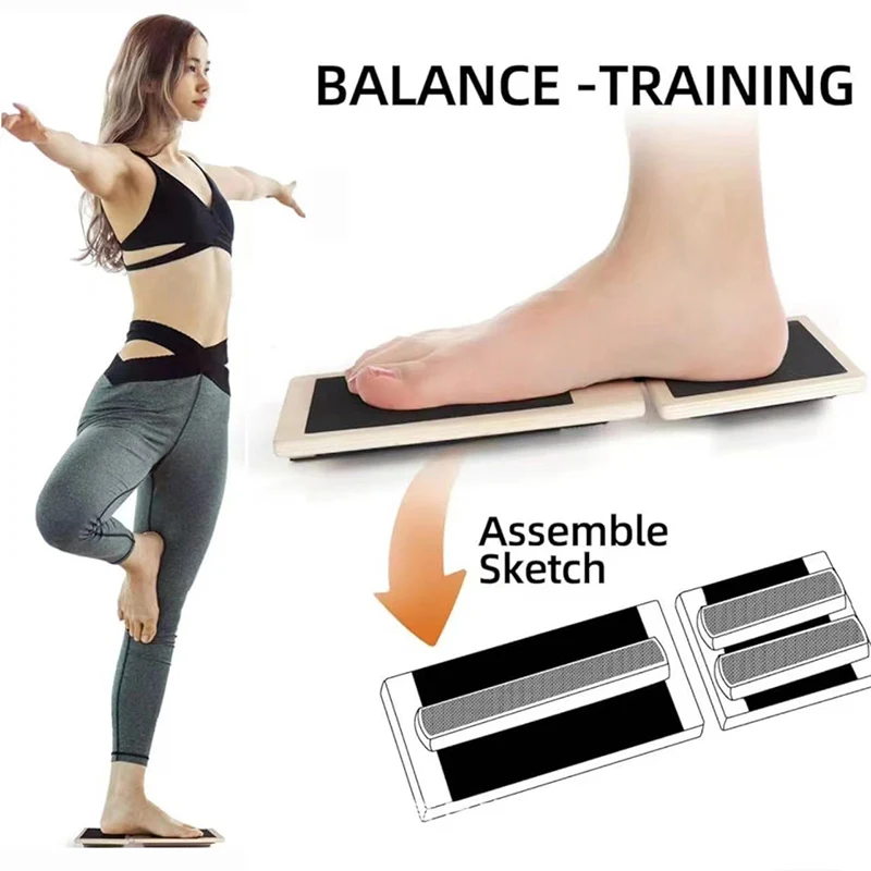 Pilates Yoga Shoes - Balance Board per allenamento in legno