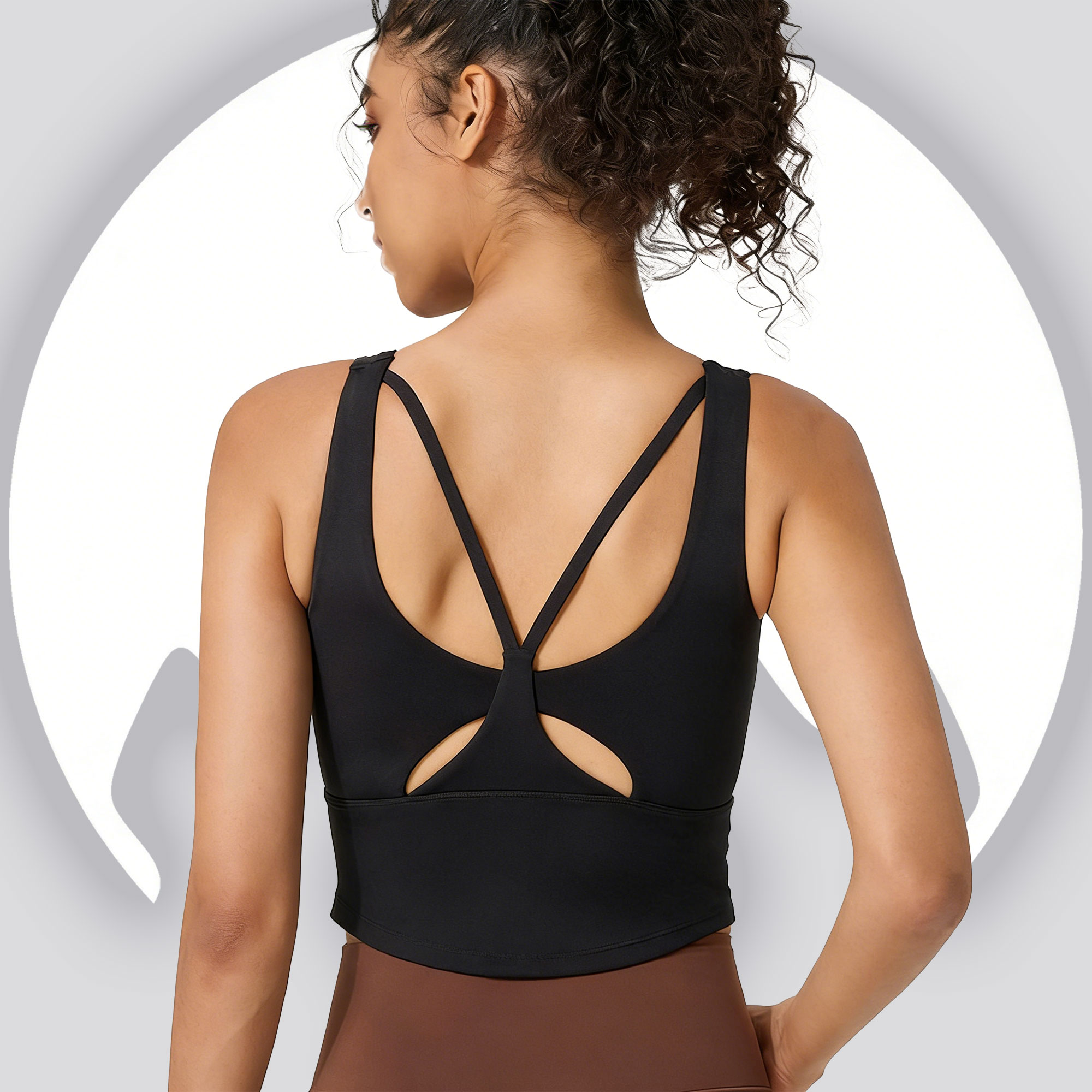 Pilates Yoga Top - Reggiseno Sportivo da Donna con Coppe