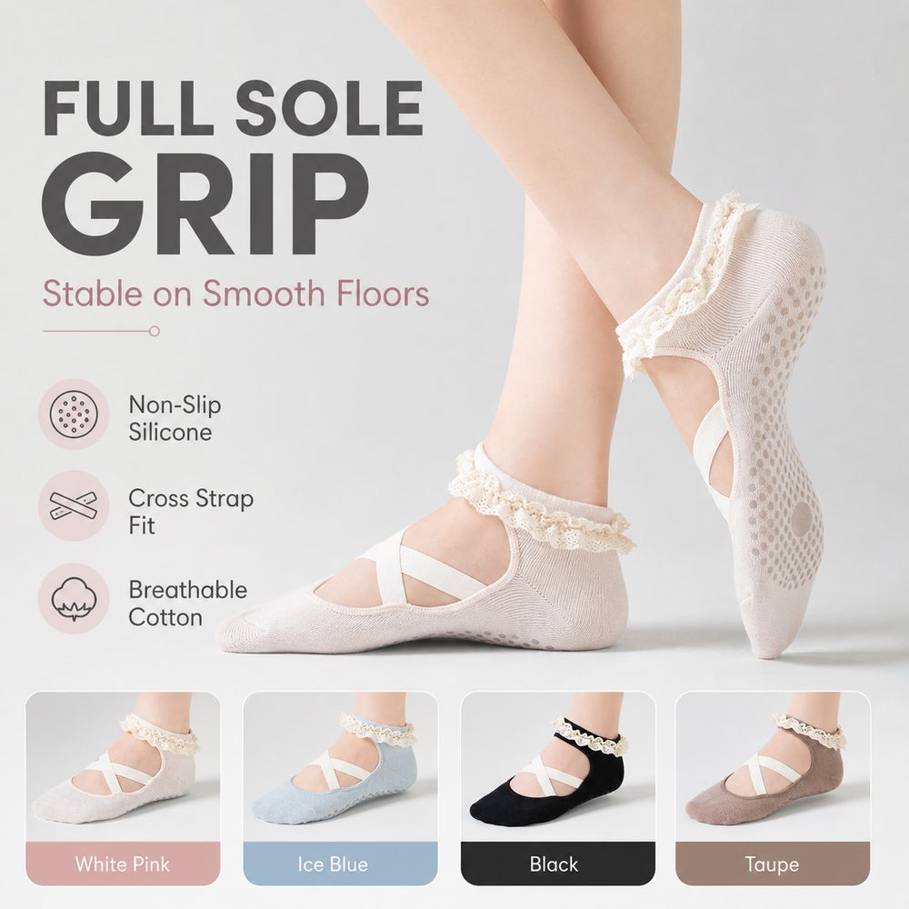 Nuovi calzini antiscivolo per  - Pilates Ankle Strap recensione e prezzo